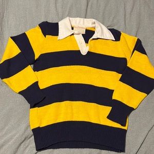 Navy and yellow vintage rugby